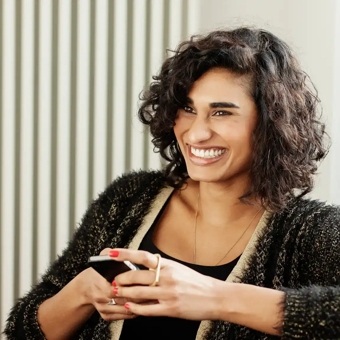 Woman reflecting on her good health thanks to Parsley Health