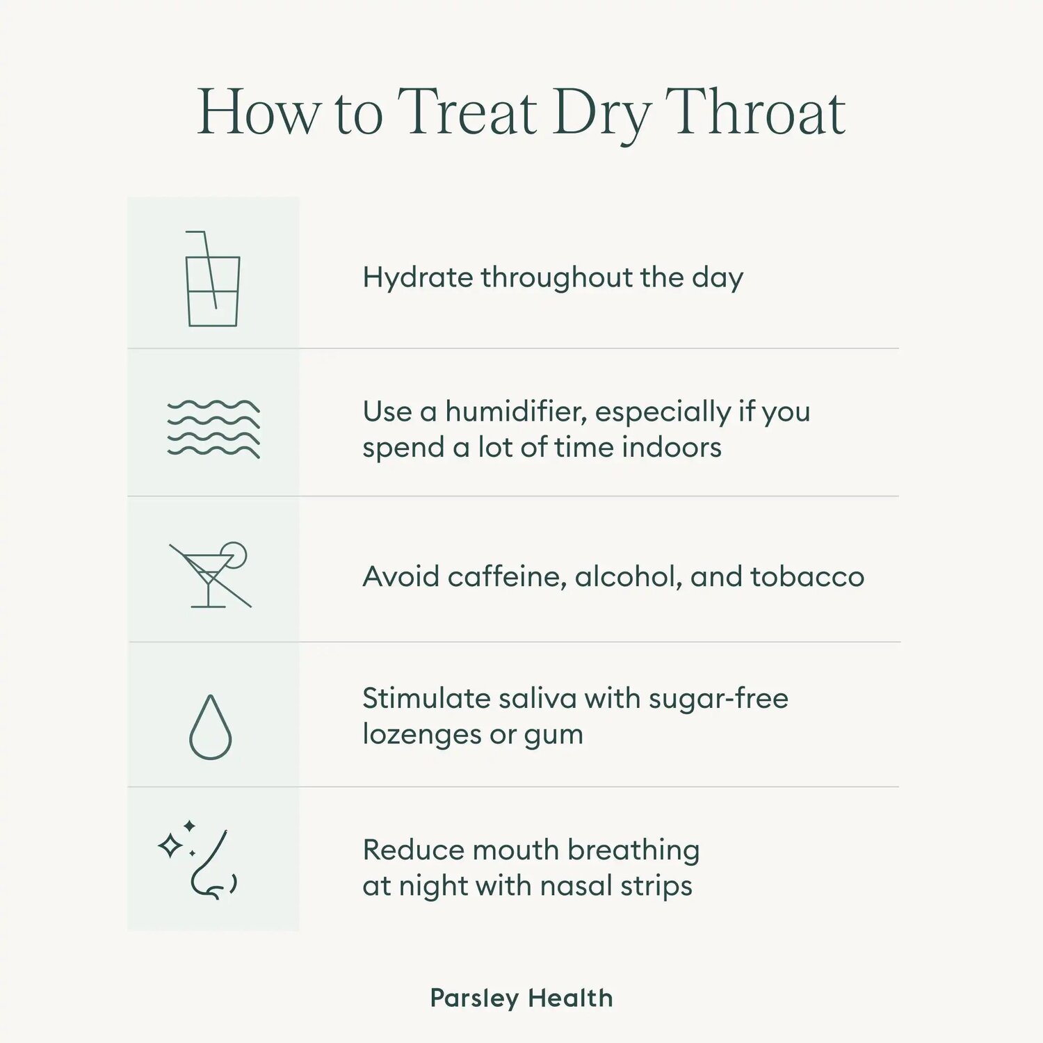 how to treat dry throat