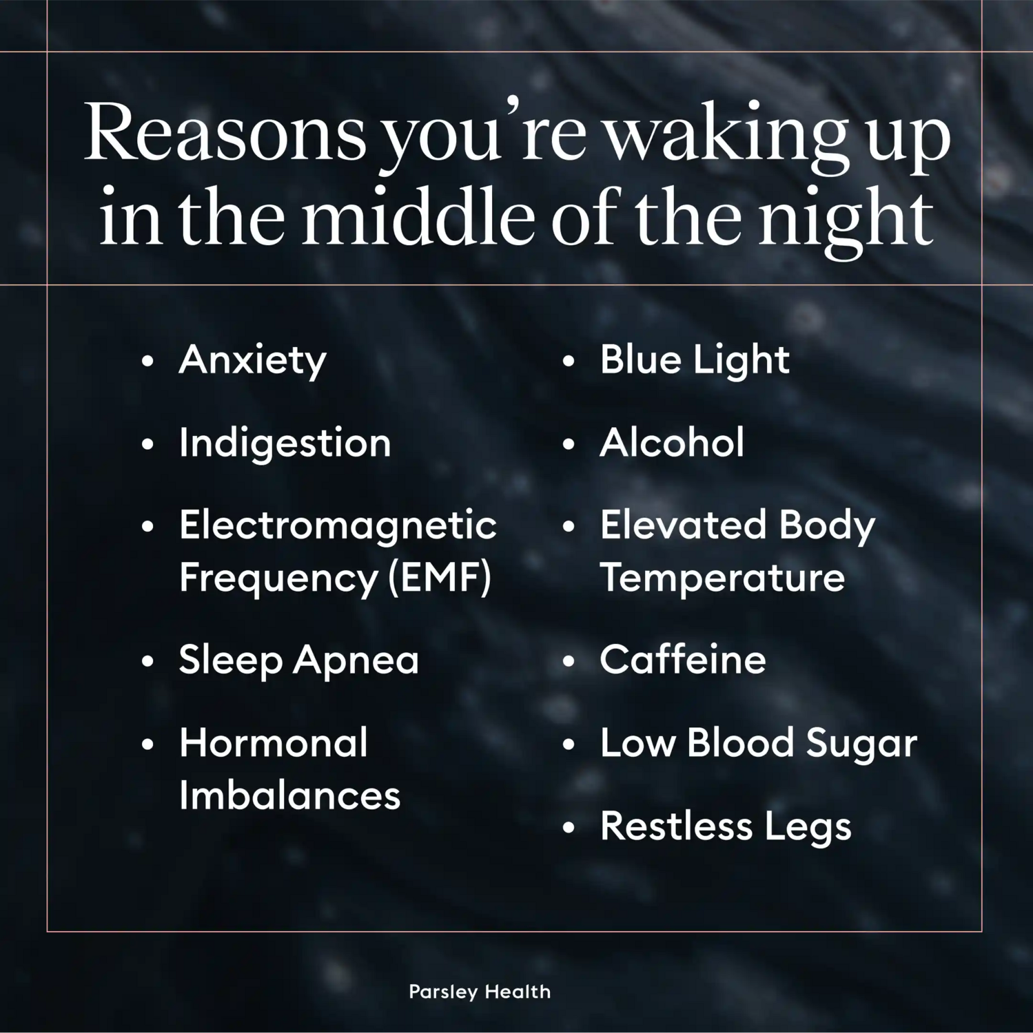 reasons you're waking up in the middle of the night