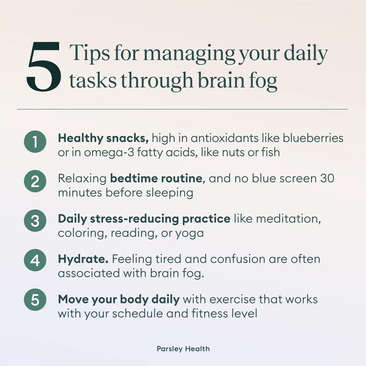 tips for managing tasks through brain fog