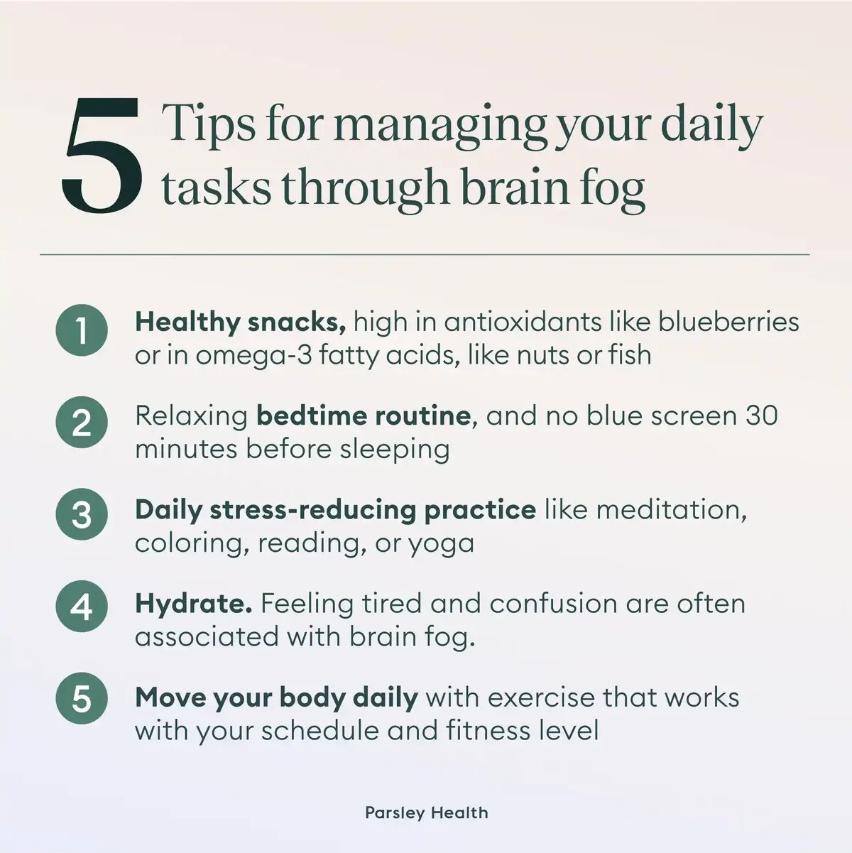 tips for managing tasks through brain fog